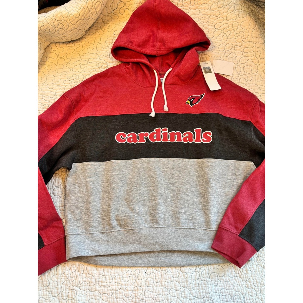 Arizona Cardinals Womens Cropped Hoodie Sweatshirt Size Large NFL